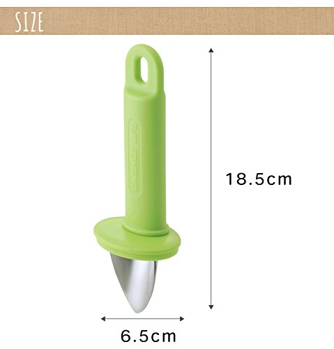 Amazon.co.jp: アーネスト キャベツ芯取り器 グリーン 10.5×21.5×5cm